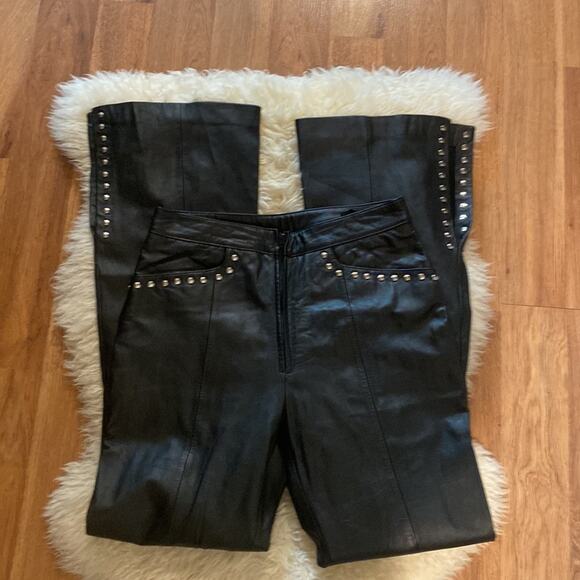 Maxima Wilson’s Leather Studded Leather Jacket & Bootcut Pants EUC Sz 10/M - Picture 6 of 16
